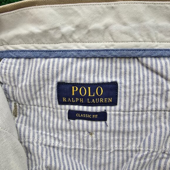 Polo Ralph Lauren Pants Mens 36x30 Brown Tan‎ Chino Classic Fit Preppy Casual - Picture 6 of 9
